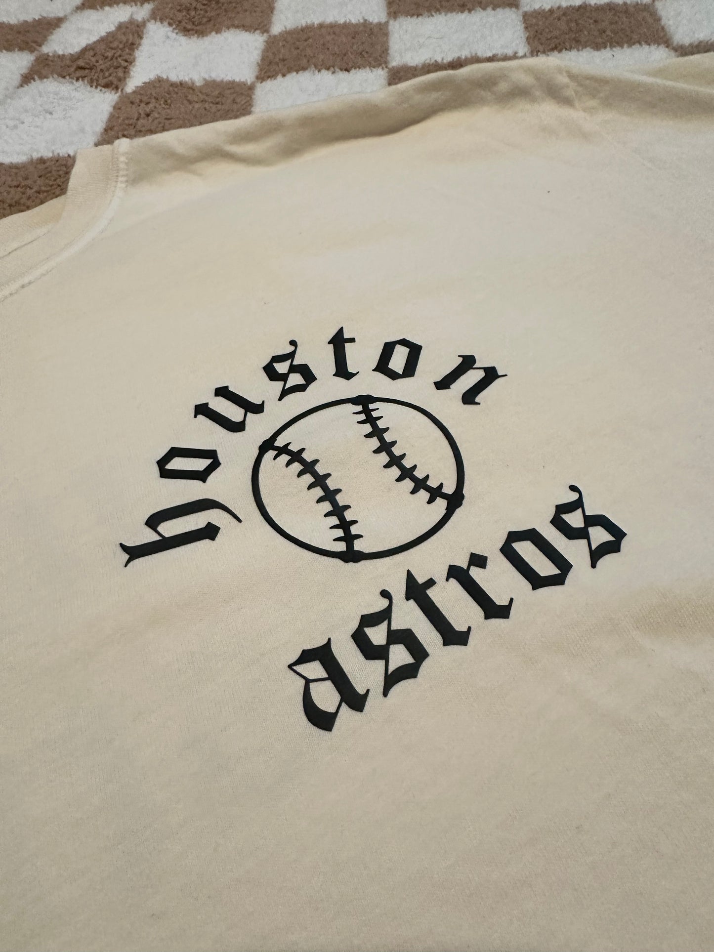 Custom Old English Baseball Tee